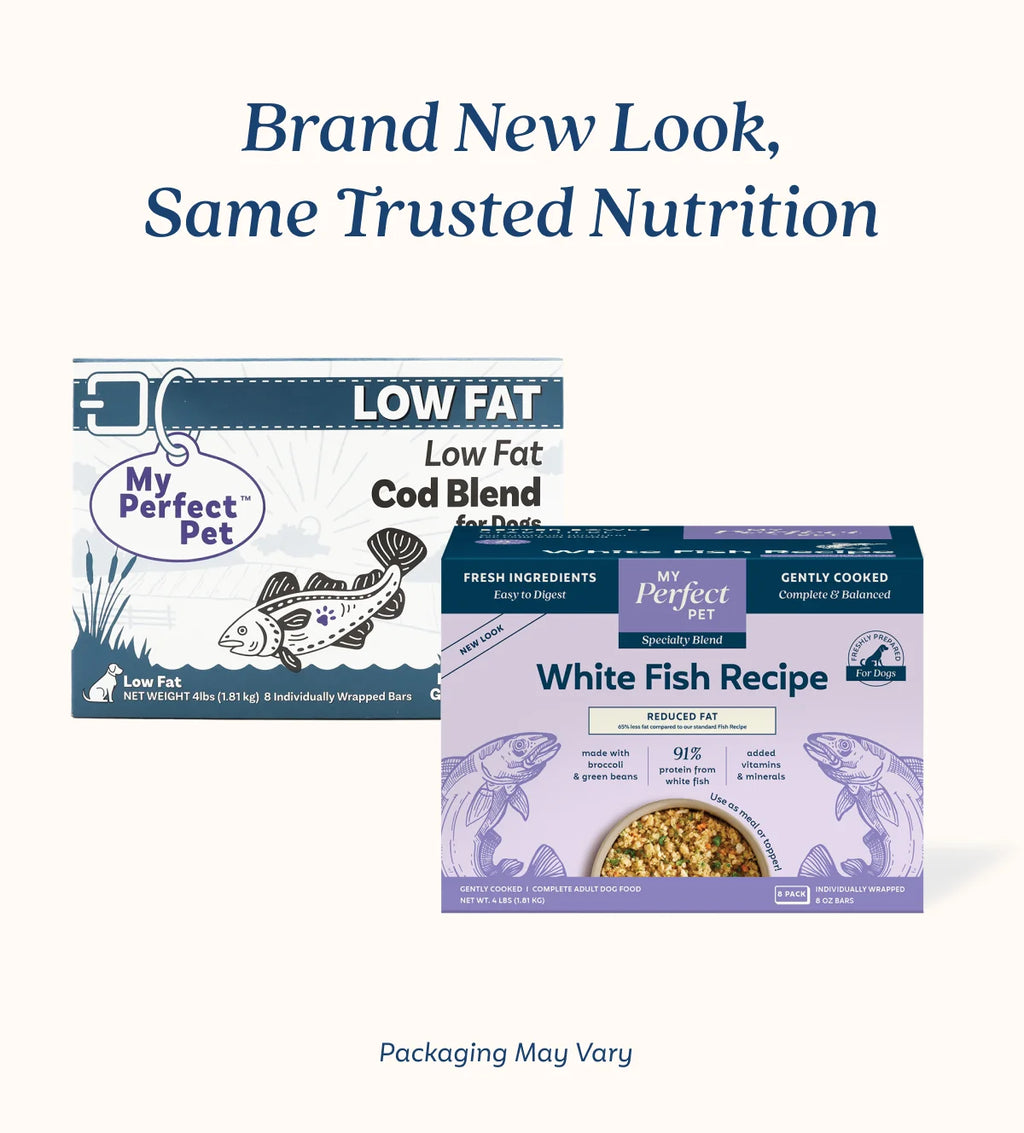 My Perfect Pet Low Fat White Fish (formerly Low Fat Cod) Frozen Dog Food