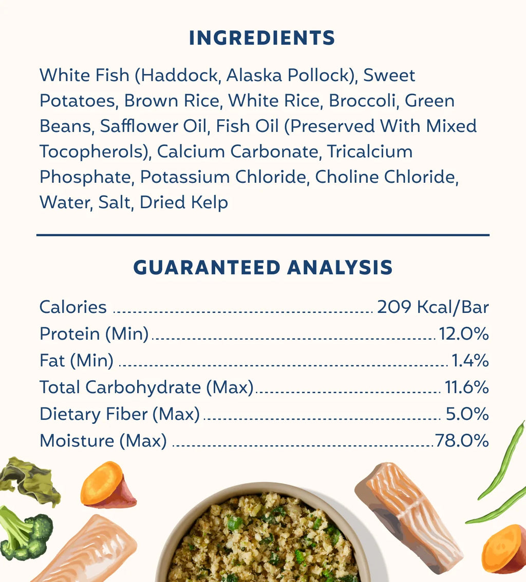 My Perfect Pet Low Fat White Fish (formerly Low Fat Cod) Frozen Dog Food