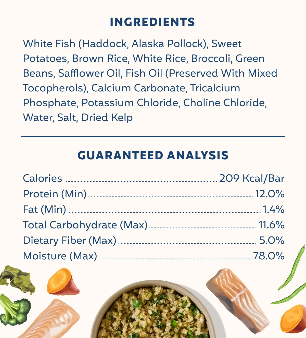 My Perfect Pet Low Fat White Fish (formerly Low Fat Cod) Frozen Dog Food