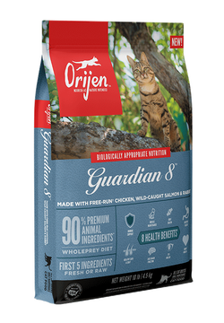 ORIJEN Guardian 8 Free-Run Chicken, Wild-Caught Salmon & Rabbit Dry Cat Food