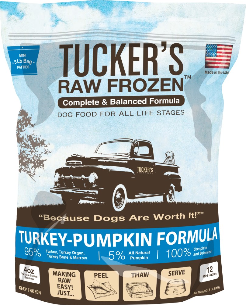 Tucker's Raw Frozen Complete & Balanced Turkey & Pumpkin Food for Dogs