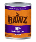 RAWZ Dog 96% Duck & Liver Pate Wet Dog Food Can