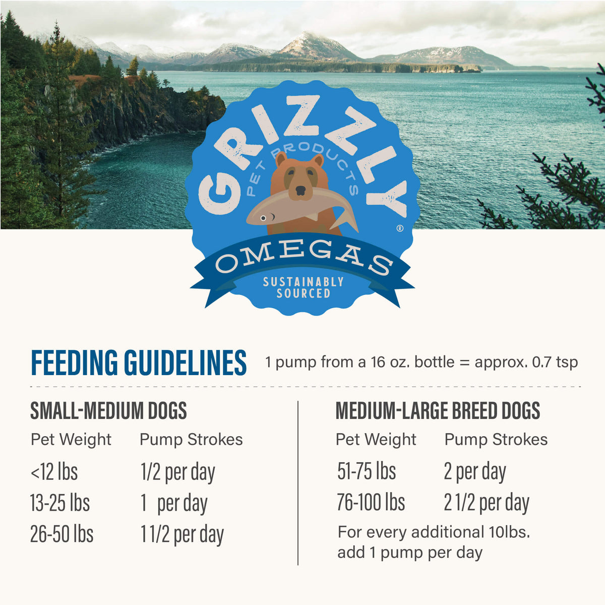 Grizzly Wild Alaskan Pollock Oil 16oz