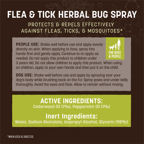 Earth Animal Natural Flea & Tick Herbal Bug Spray for Dogs & People