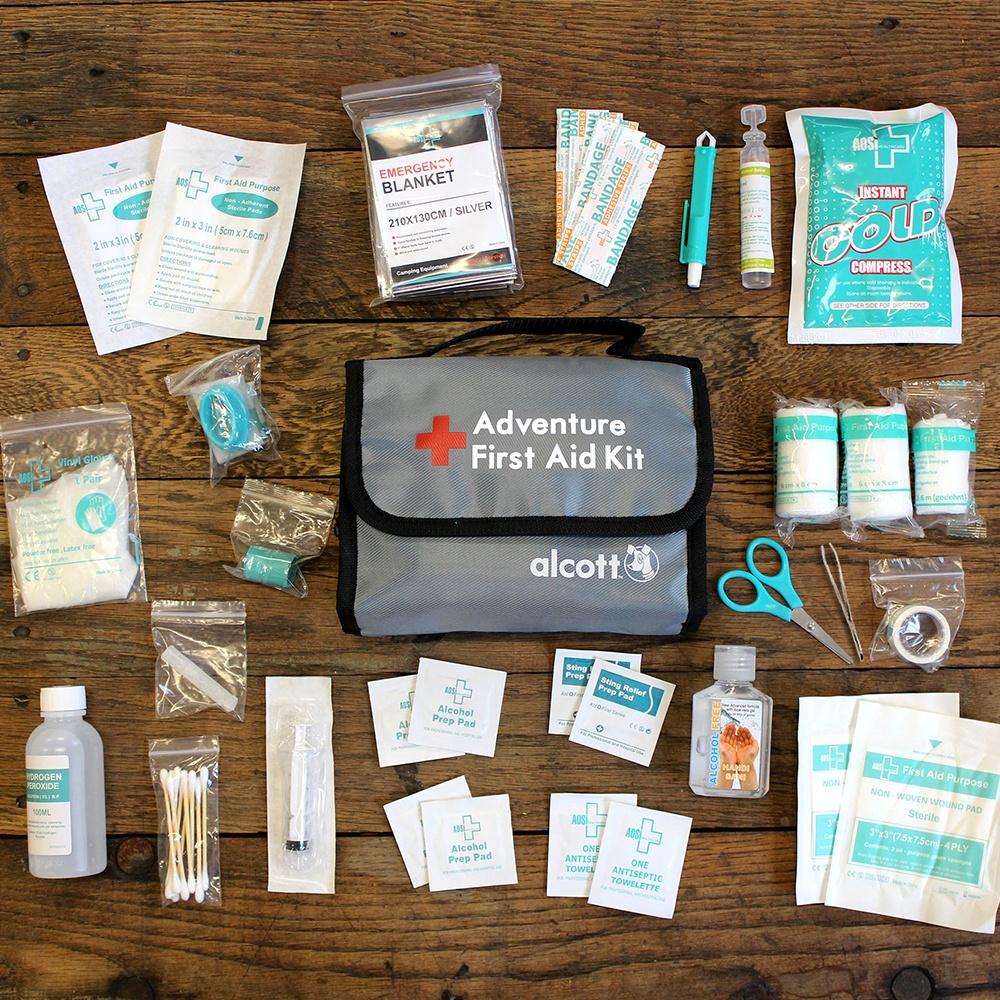 Alcott Explorer First Aid Kit, Gray