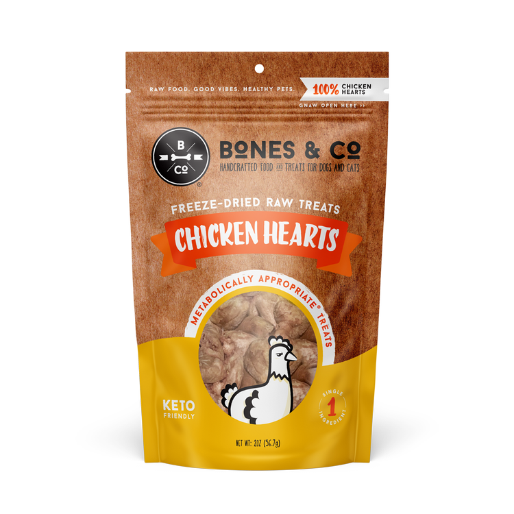 Bones & Co Freeze-Dried Raw Chicken Hearts