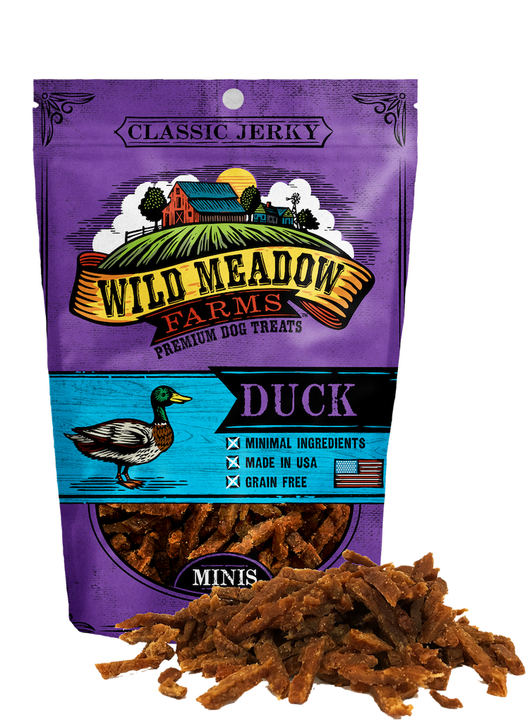 Wild Meadow Farms Classic Jerky Minis Duck Dog Treats, 4-oz (Size: 4-oz)