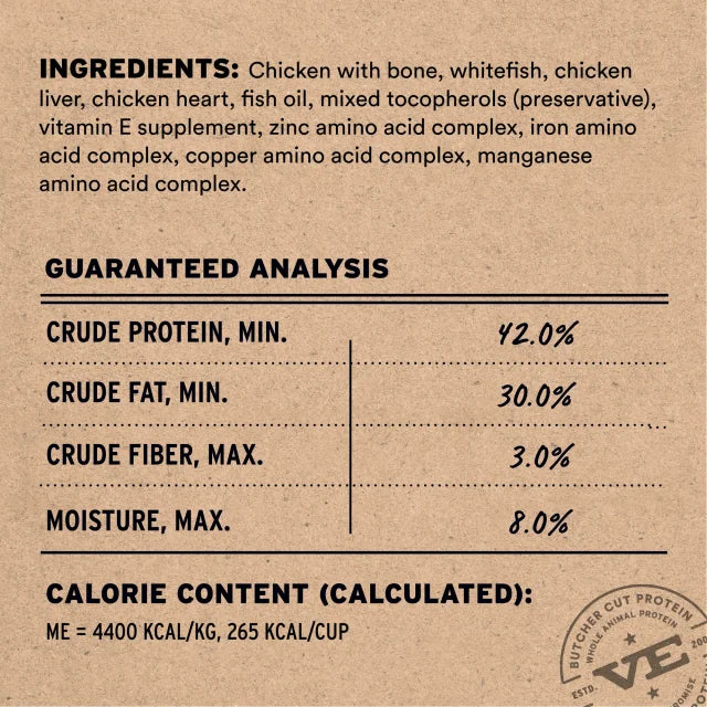 Vital Essential Micro Nib Chicken & Whitefish Freeze-Dried Crunchy Cat Food 12 oz