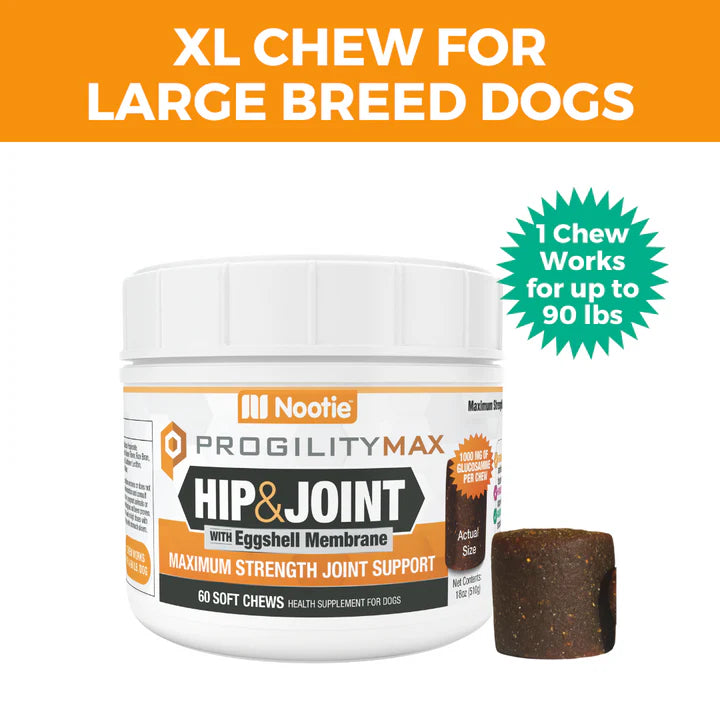 Nootie Progility Hip & Joint Max Soft Chew Supplement 60 ct