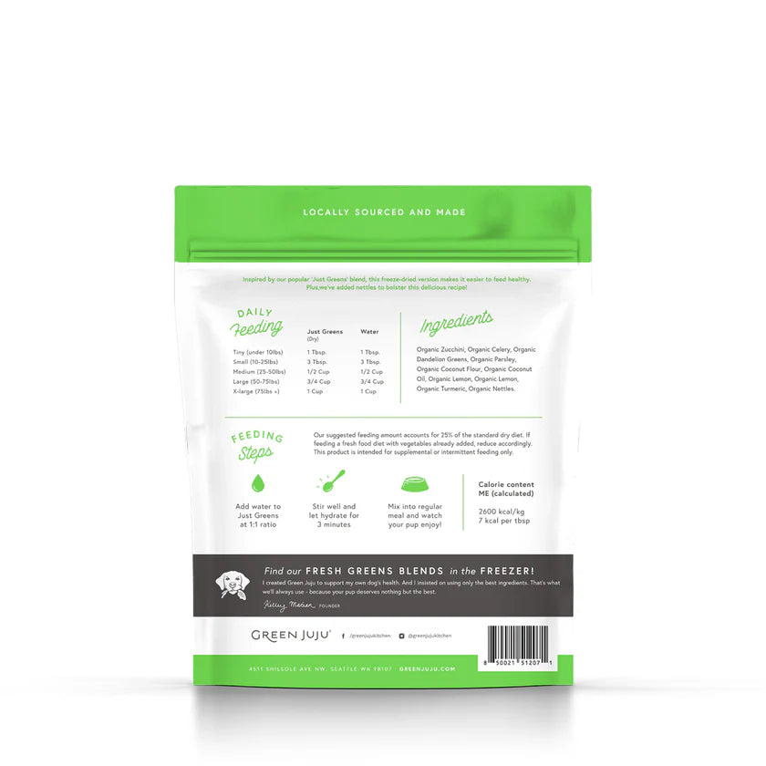 Green Juju Freeze-Dried Just Greens Blend with Nettles