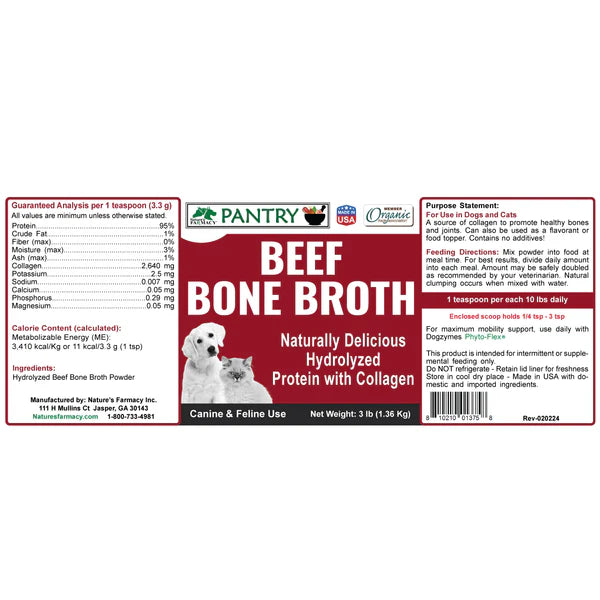 Nature's Farmacy Pantry Beef Bone Broth Powder