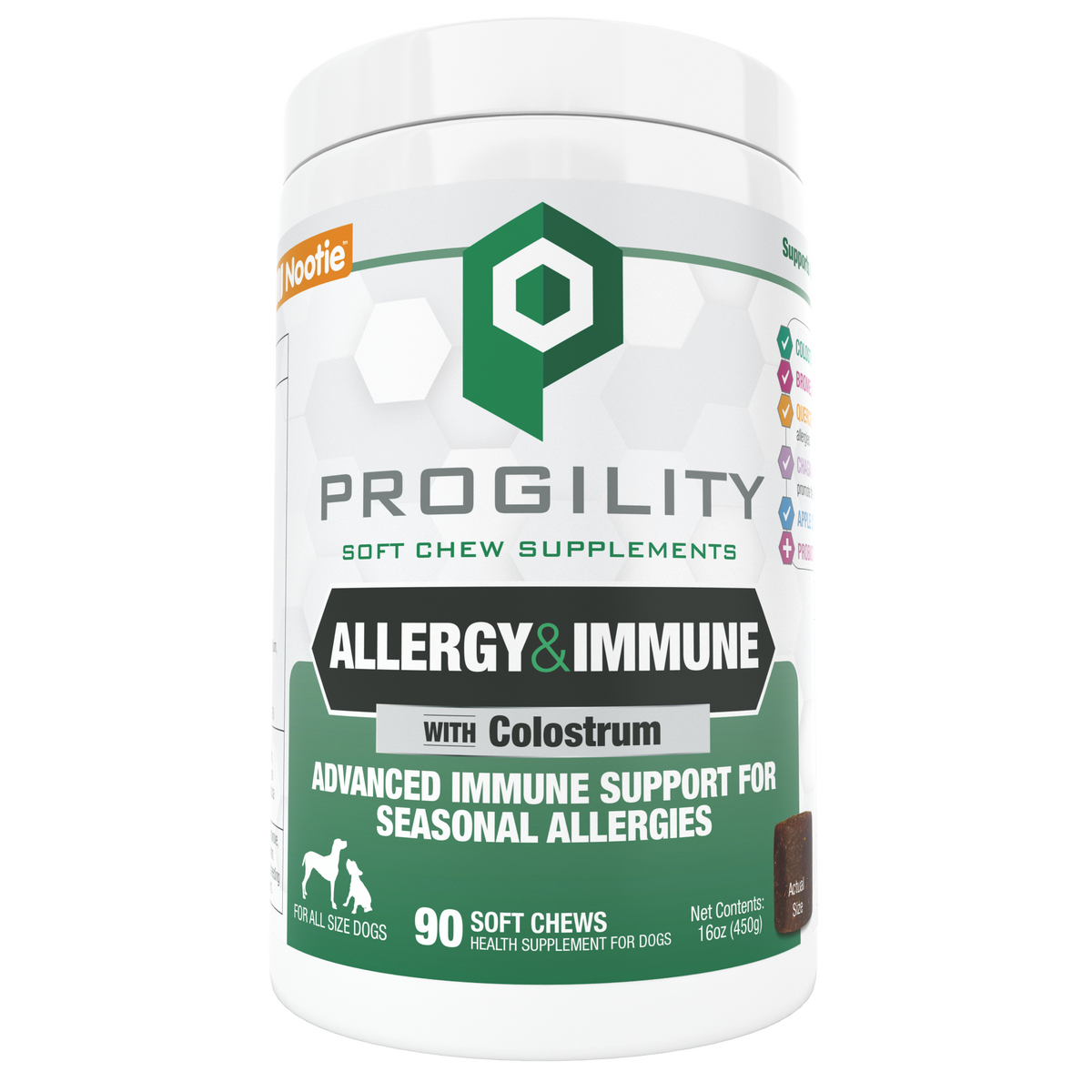 Nootie Progility Allergy & Immune with Colostrum Soft Chew 90 ct