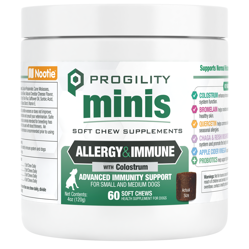 Nootie Progility Allergy & Immune with Colostrum Soft Chew Minis 60 ct
