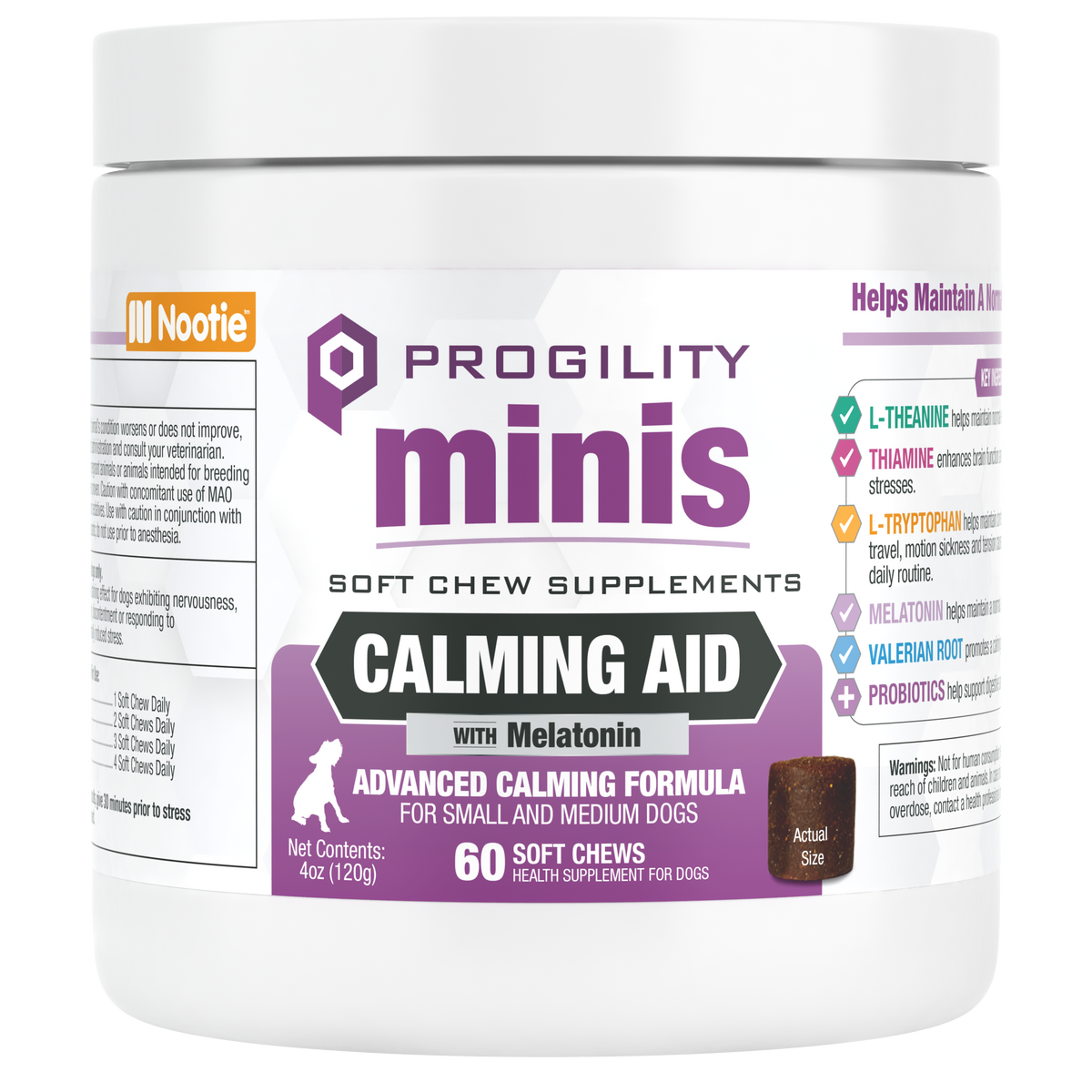 Nootie Progility Calming Aid Mini Soft Chew 60 ct