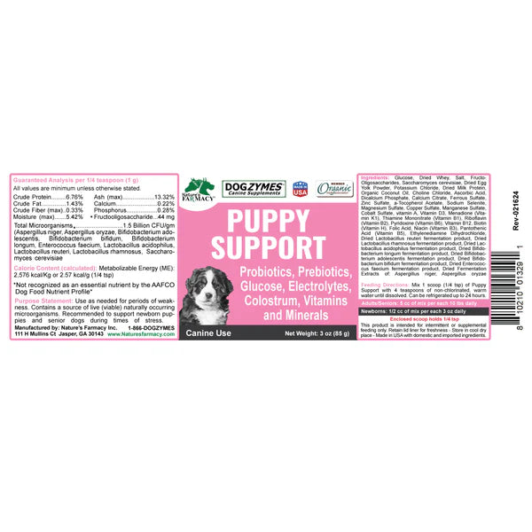 DogZymes Puppy Support for Fading Puppies