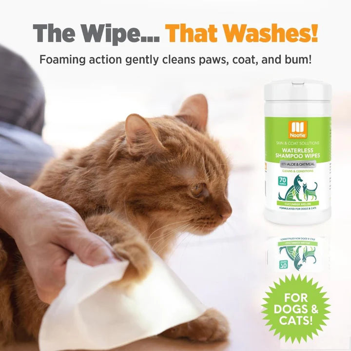 Nootie Waterless Shampoo Wipes Cucumber Mellon