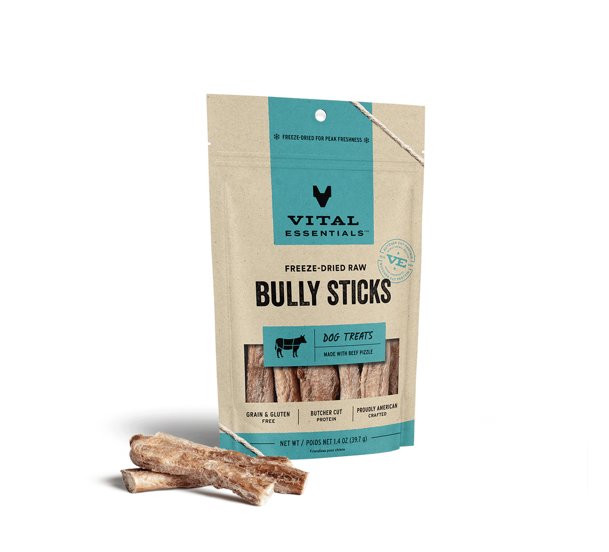 Vital Essentials Freeze-Dried Raw Bully Stick Treat 1.4oz