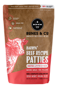 Bones & Co Barkin' Beef Recipe Patties Frozen Dog Food, 6-lb (Size: 6-lb)