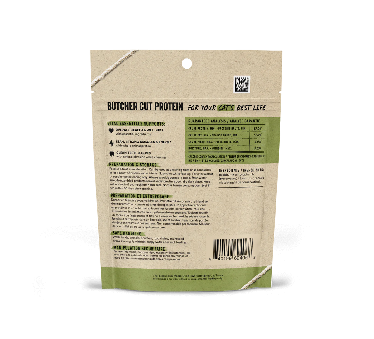 Vital Essentials Freeze-Dried Raw Rabbit Bites Treats