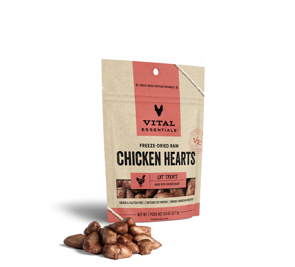 Vital Essentials Freeze-Dried Raw Chicken Hearts Treats