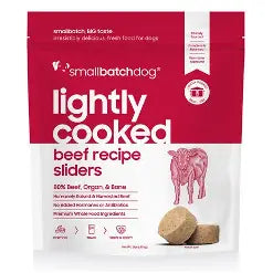 Smallbatch Lightly Cooked Beef Batch Sliders Frozen Dog Food