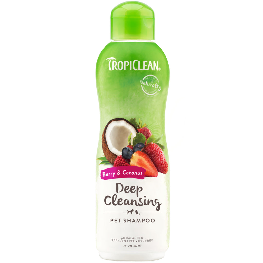 TropiClean Berry & Coconut Deep Cleansing Dog & Cat Shampoo 20 oz