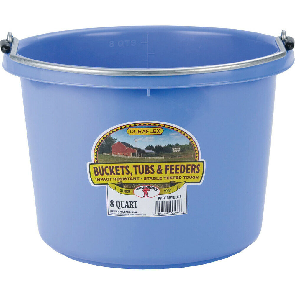 Miller Little Giant Plastic Livestock Bucket, Berry Blue