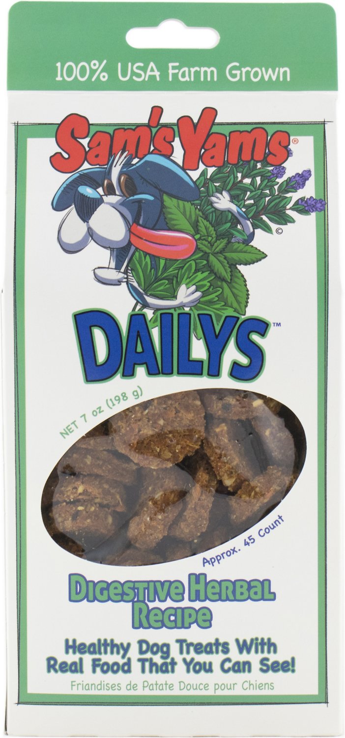 Sam's Yams Daily's Digestive Herbal Recipe Dog Treats, 7-oz box