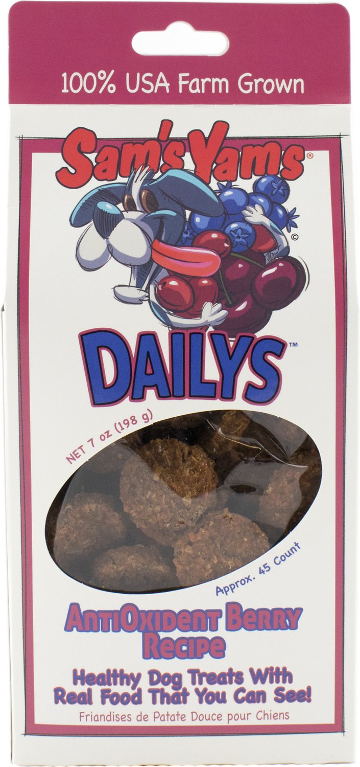 Sam's Yams Daily's Antioxidant Berry Recipe Dog Treats, 7-oz box