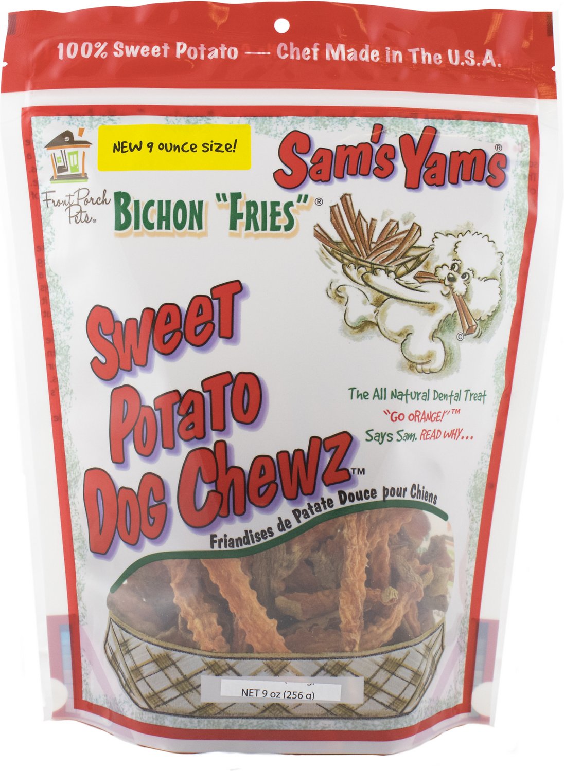 Sam's Yams Bichon "Fries" Sweet Potato Dog Treats, 9-oz