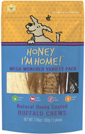 Honey I'm Home Natural Honey Coated Buffalo Mega Muncher Variety Pack Dog Treats