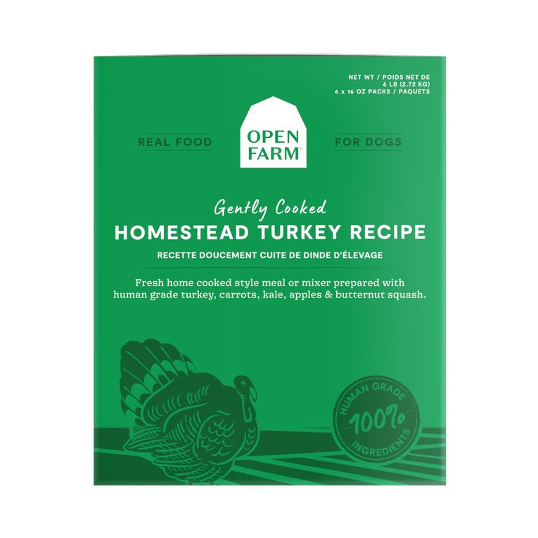 Open Farm Gently Cooked Homestead Turkey Recipe Frozen Dog Food