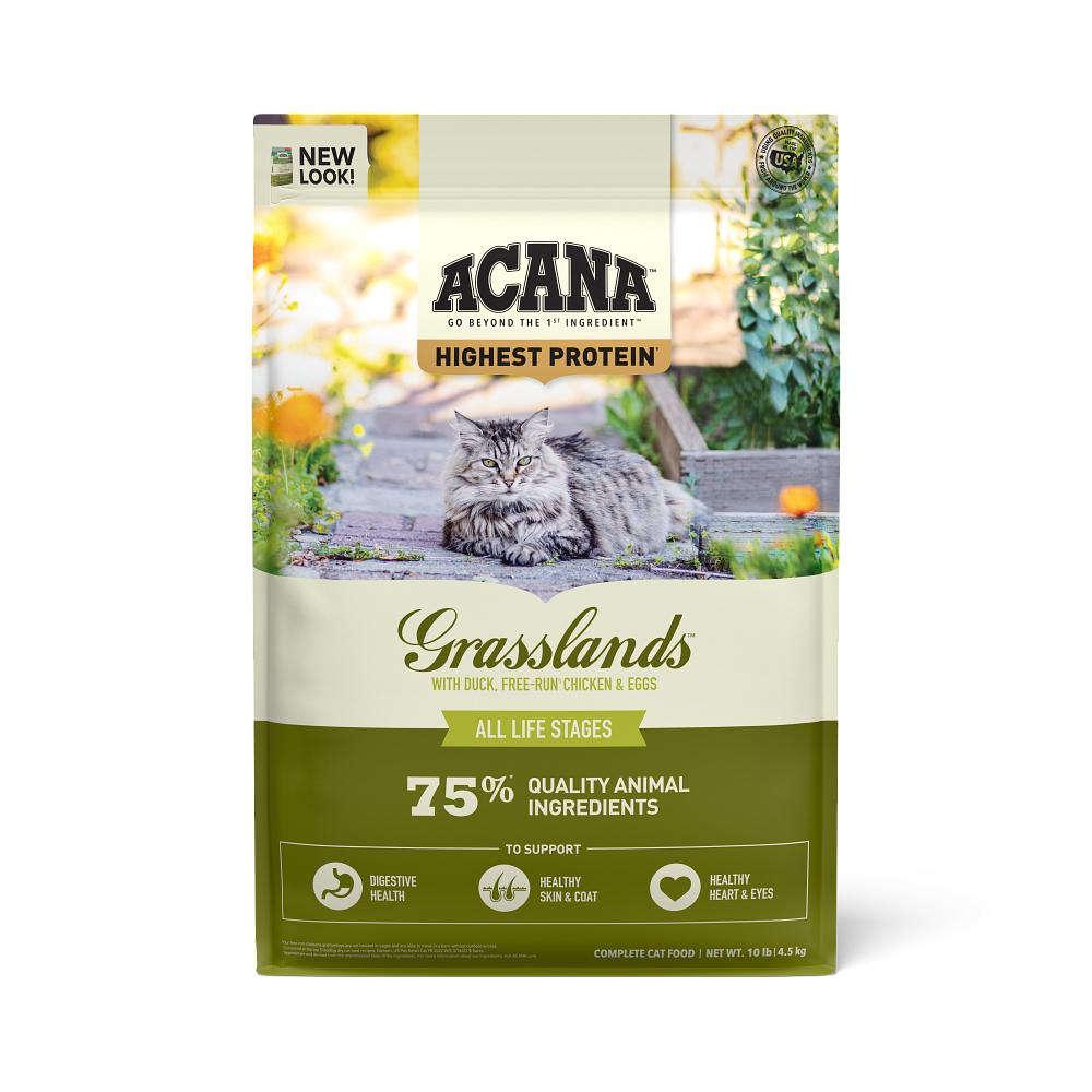 ACANA Highest Protein Grasslands with Duck, Free-Range Chicken & Eggs Dry Cat Food