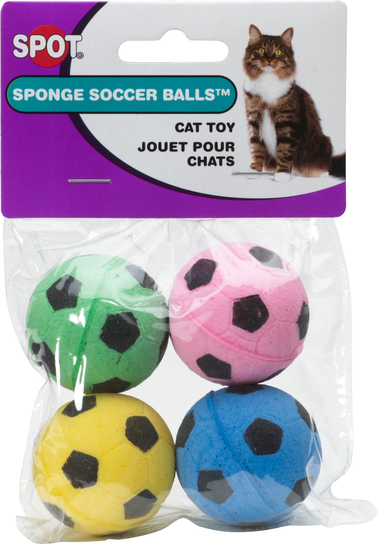 Ethical Pet Spot Sponge Soccer Balls Cat Toy, 4-pk (Size: 4-pk)