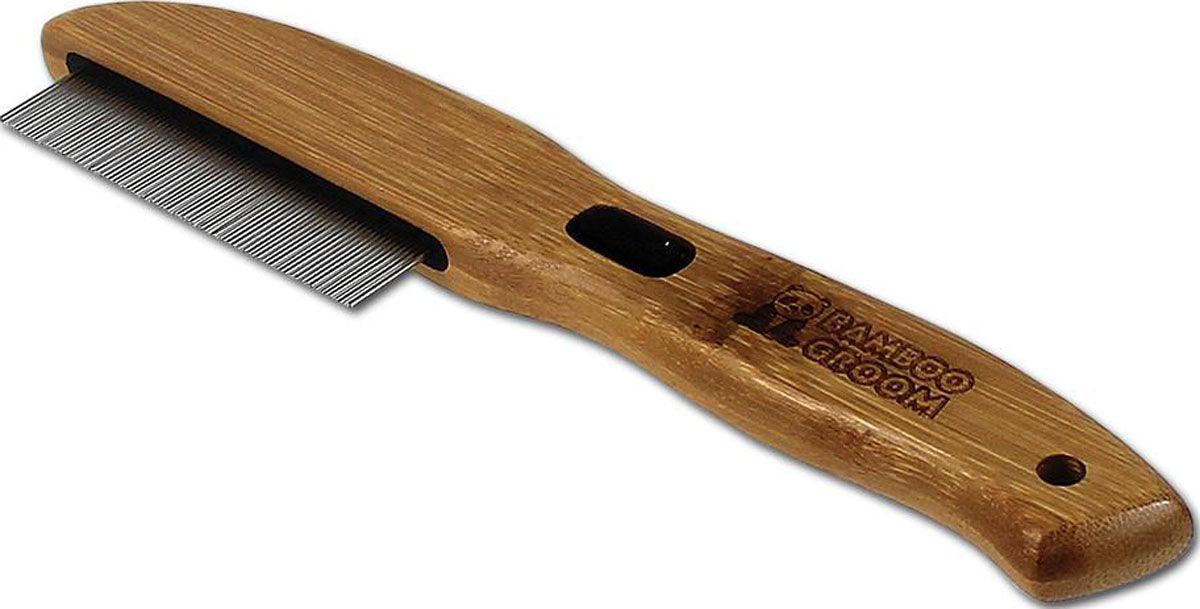Bamboo Groom 77 Rotating Pins Flea Pet Comb