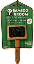 Bamboo Groom Soft Slicker Pet Brush