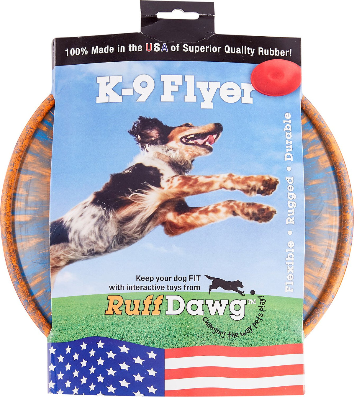 RuffDawg K9 Flyer Disc Dog Toy, Color Varies, 9.5-in (Size: 9.5-in)