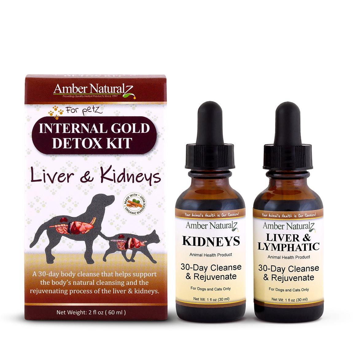 Amber Naturalz Internal Gold Detox Kit Pet Supplement