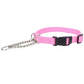 Coastal Adjustable Check Training Collar with Buckle for Dogs, Pink Bright