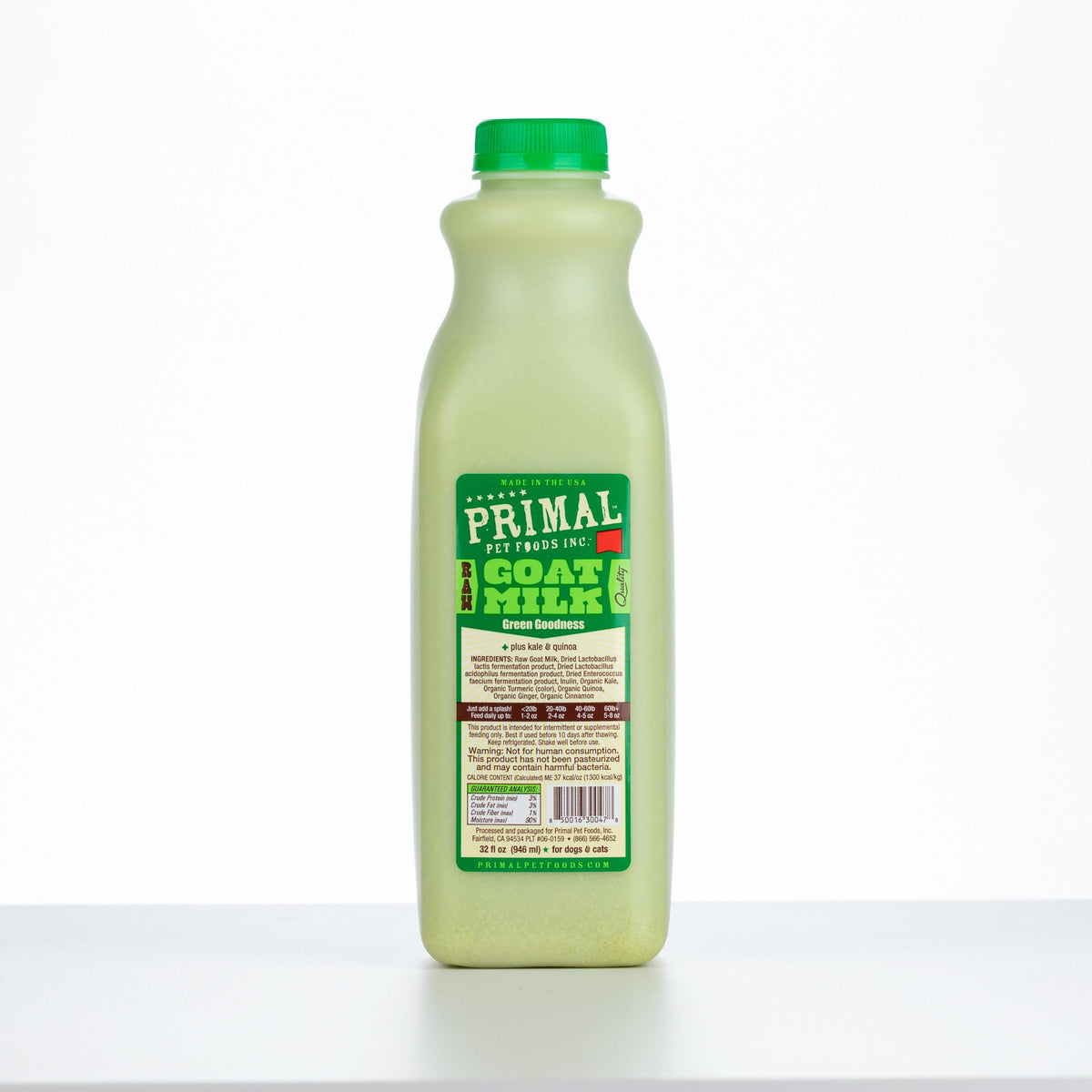Primal Raw Frozen Goat Milk 'Green Goodness' for Dogs & Cats
