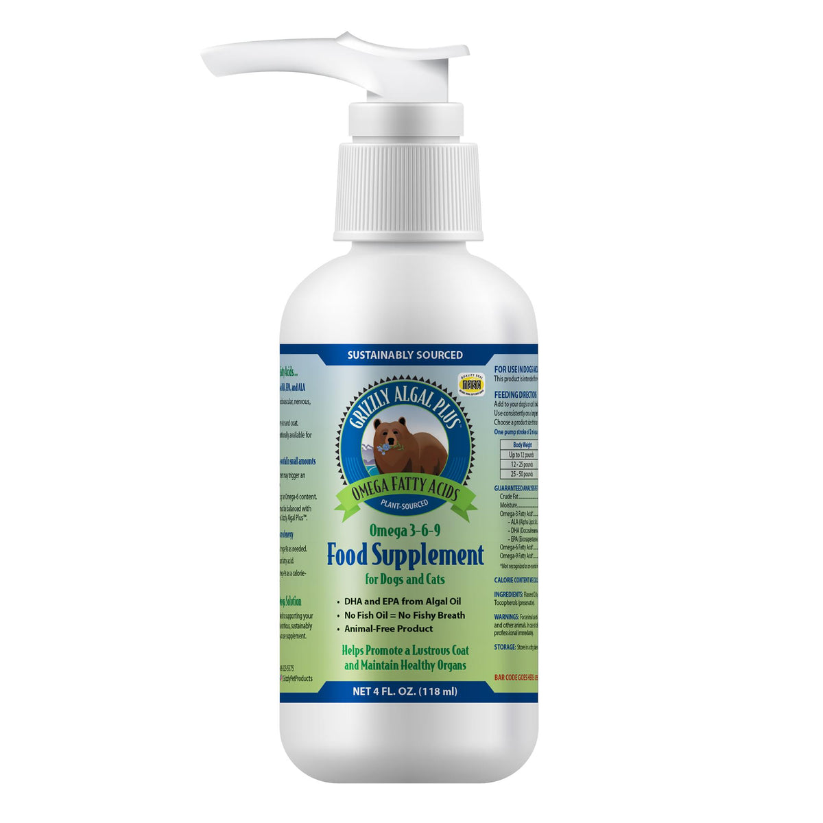 Grizzly Algal Plus Food Supplement for Dogs & Cats