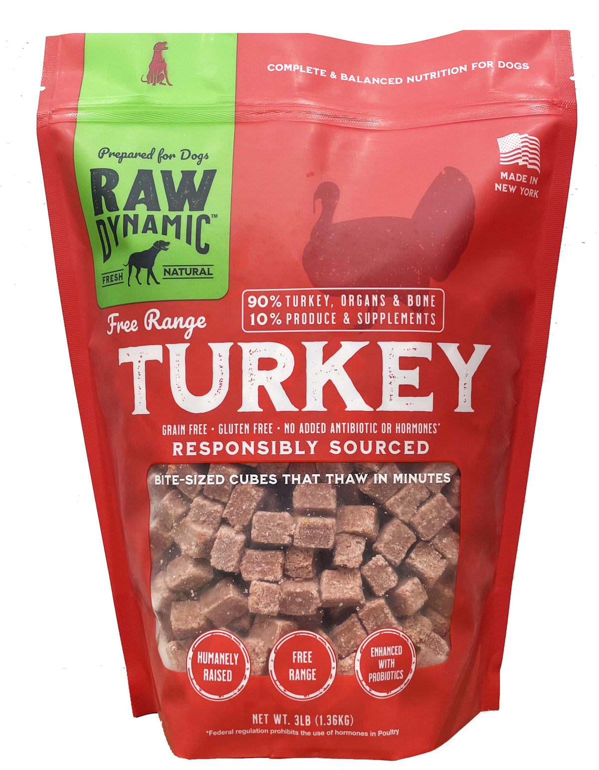 Raw Dynamic Turkey Frozen Raw Dog Food