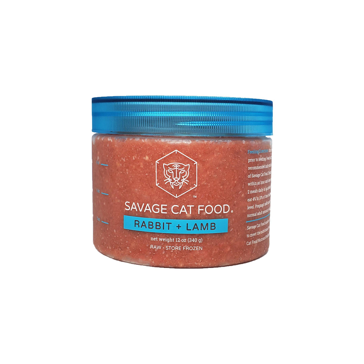 Savage Cat Food Rabbit + Lamb Frozen Cat Food