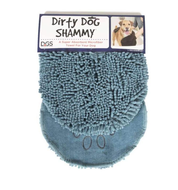 Dog Gone Smart Dirty Dog Shammy Towel for Dogs, Pacific Blue