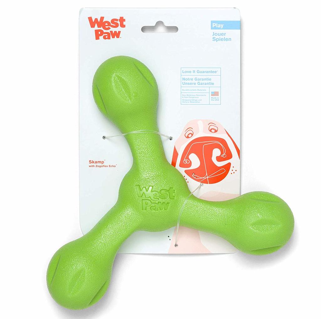 West Paw Zogoflex Echo Skamp Dog Toy, Green