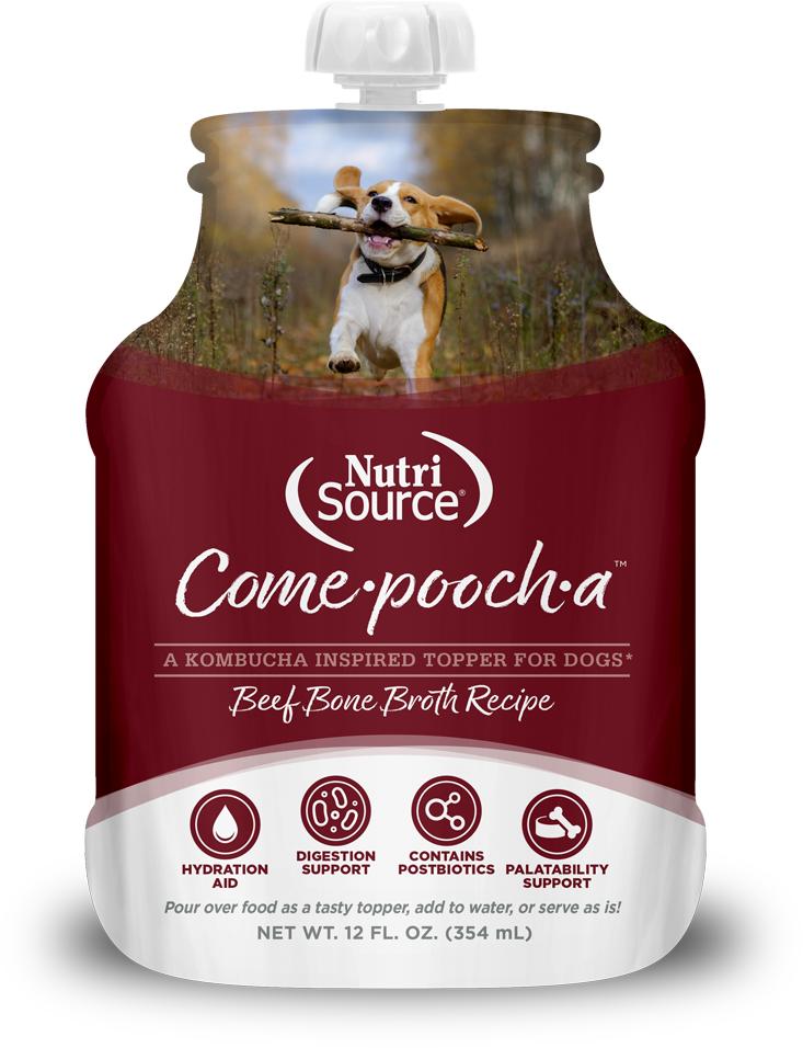 NutriSource Come-Pooch-A Beef Bone Broth Dog Food Topper