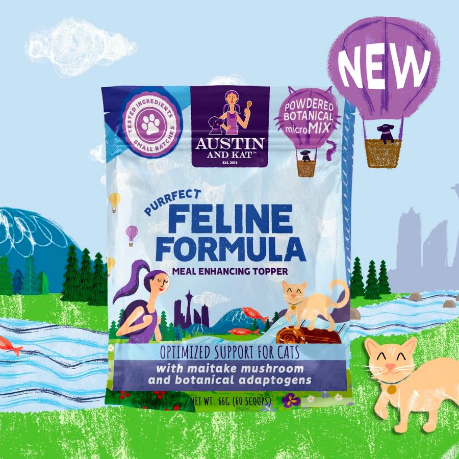 Austin and Kat Purrfect Feline Formula Meal Enhancing Cat Food Topper