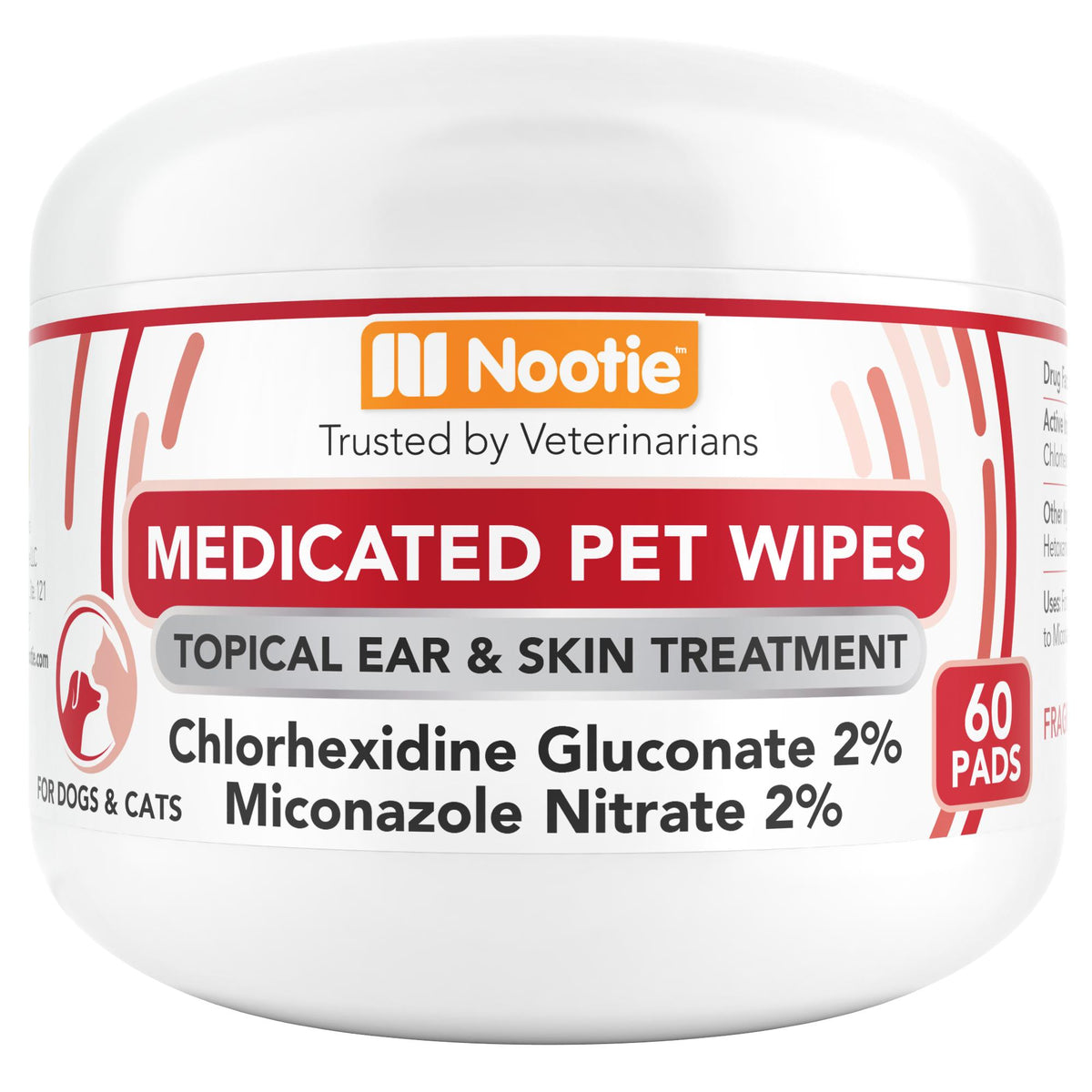Nootie Medicated Wipes for Dogs & Cats