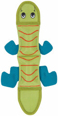 Outward Hound Fire Biterz Lizard Dog Toy, Green, 2 squeak