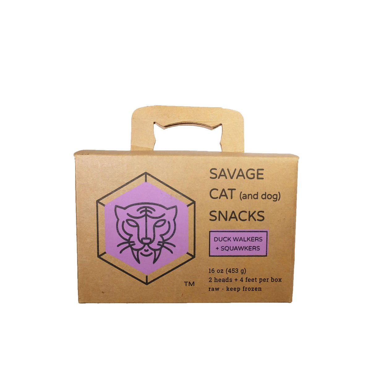 Savage Cat Food Duck Walkers & Squawkers Frozen Dog & Cat Treats